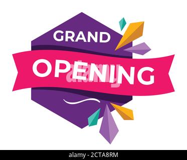 Grand opening soon, announcement of new shop or store Stock Vector