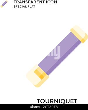Tourniquet vector icon. Flat style illustration. EPS 10 vector. Stock Vector