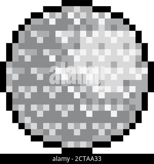 Golf Ball Pixel Art Eight Bit Sports Game Icon Stock Vector