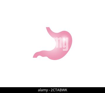 Digestive, stomach icon on white background. Vector illustration. Stock Vector
