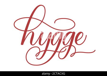 Brush calligraphy It is Hygge Time Stock Vector