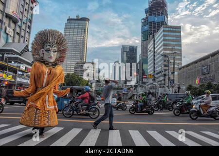 Ondel-ondel, Jakarta traditional culture Stock Photo