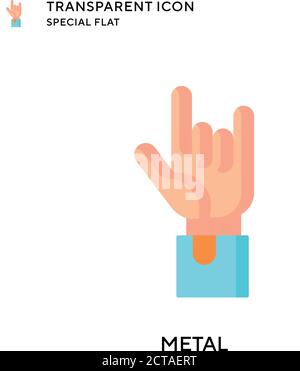 Metal vector icon. Flat style illustration. EPS 10 vector. Stock Vector