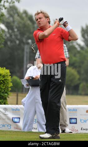 CHISWICK,LONDON,UK: JULY 16th 2010.  English Actor,Philip Glenister, participates in the Leuka Charity Mini-Masters Golf at the Dukes Meadows Golf Cou Stock Photo