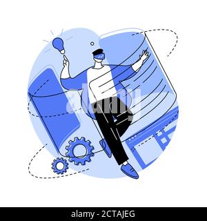 Interactive learning experience abstract concept vector illustration ...