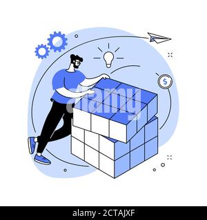 Business solution abstract concept vector illustration. Stock Vector