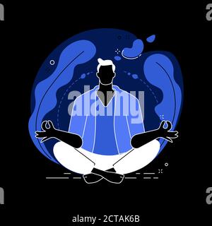 Mindfulness abstract concept vector illustration. Stock Vector