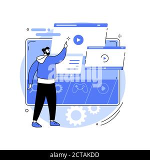 SmartTV applications abstract concept vector illustration. Stock Vector