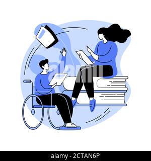 Inclusive education abstract concept vector illustration. Stock Vector