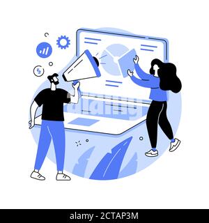 Digital marketing strategy abstract concept vector illustration. Stock Vector