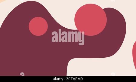vector illustration of an abstract background with waves and circles Stock Vector