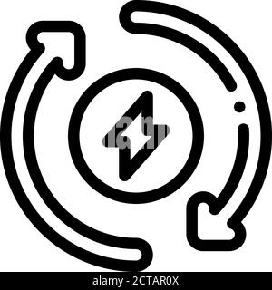 heating circulation icon vector outline symbol illustration Stock Vector