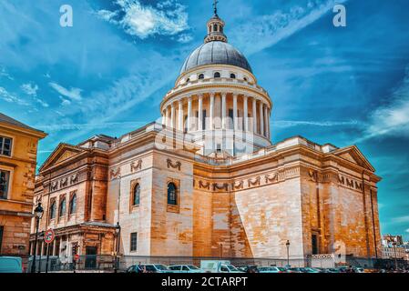 PARIS, FRANCE - JULY 08, 2016 : French Mausoleum of Great People of France - the Pantheon in Paris. Stock Photo