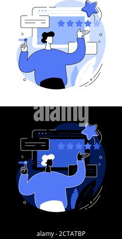 User feedback and website rating abstract concept vector illustration ...