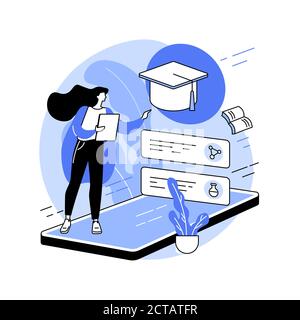 Online school platform abstract concept vector illustration Stock ...