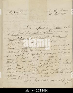 Mackenzie, Henry, text, Correspondence, 1805, Mackenzie, Henry, 1745-1831 Stock Photo