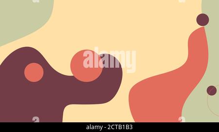 vector illustration of an abstract background with waves and circles Stock Vector