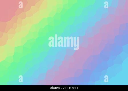 Pastel Rainbow Blurred Smooth Low Poly Gradient Crystallize Stripes Background Vector Illustration Stock Photo