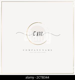 Initial Letter handwriting logo hand drawn template vector, logo for beauty, cosmetics, wedding, fashion and business Stock Vector