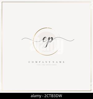 Initial Letter handwriting logo hand drawn template vector, logo for beauty, cosmetics, wedding, fashion and business Stock Vector