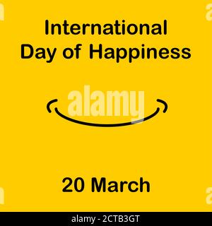 international day of happiness, happiness day template, world happiness day logo vector Stock Vector