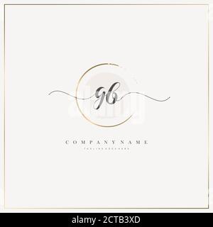 Initial Letter handwriting logo hand drawn template vector, logo for beauty, cosmetics, wedding, fashion and business Stock Vector