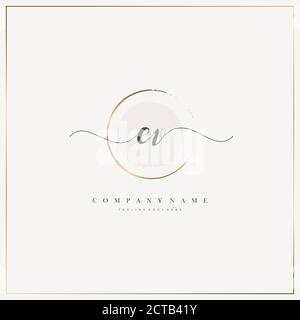 Initial Letter handwriting logo hand drawn template vector, logo for beauty, cosmetics, wedding, fashion and business Stock Vector