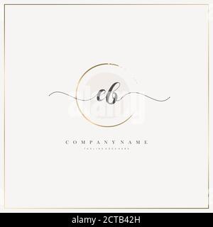Initial Letter handwriting logo hand drawn template vector, logo for beauty, cosmetics, wedding, fashion and business Stock Vector