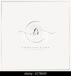 Initial Letter handwriting logo hand drawn template vector, logo for beauty, cosmetics, wedding, fashion and business Stock Vector