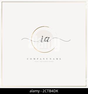 Initial Letter handwriting logo hand drawn template vector, logo for beauty, cosmetics, wedding, fashion and business Stock Vector