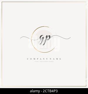 Initial Letter handwriting logo hand drawn template vector, logo for beauty, cosmetics, wedding, fashion and business Stock Vector