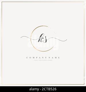 Initial Letter handwriting logo hand drawn template vector, logo for beauty, cosmetics, wedding, fashion and business Stock Vector