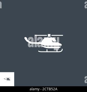 Emergency Helicopter related vector glyph icon. Stock Vector