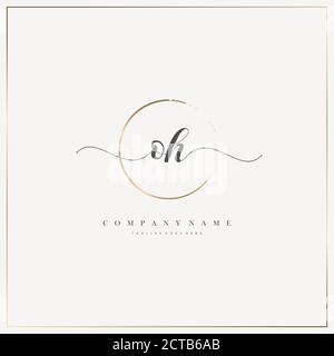 Initial Letter handwriting logo hand drawn template vector, logo for beauty, cosmetics, wedding, fashion and business Stock Vector
