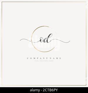 Initial Letter handwriting logo hand drawn template vector, logo for beauty, cosmetics, wedding, fashion and business Stock Vector