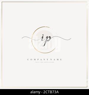 Initial Letter handwriting logo hand drawn template vector, logo for beauty, cosmetics, wedding, fashion and business Stock Vector