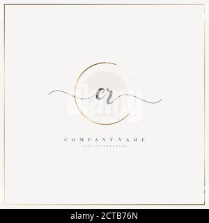 Initial Letter handwriting logo hand drawn template vector, logo for beauty, cosmetics, wedding, fashion and business Stock Vector