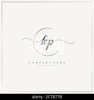 Initial Letter handwriting logo hand drawn template vector, logo for beauty, cosmetics, wedding, fashion and business Stock Vector