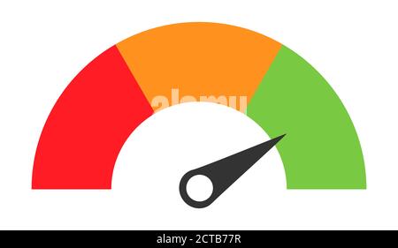 Customer icon emotions satisfaction meter with different symbol on white background . Stock Vector