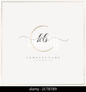 Initial Letter handwriting logo hand drawn template vector, logo for beauty, cosmetics, wedding, fashion and business Stock Vector