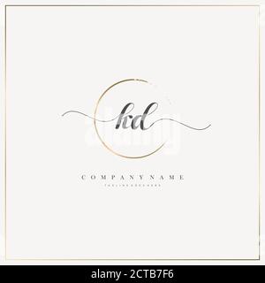 Initial Letter handwriting logo hand drawn template vector, logo for beauty, cosmetics, wedding, fashion and business Stock Vector