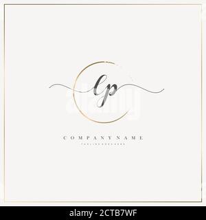 Initial Letter handwriting logo hand drawn template vector, logo for beauty, cosmetics, wedding, fashion and business Stock Vector