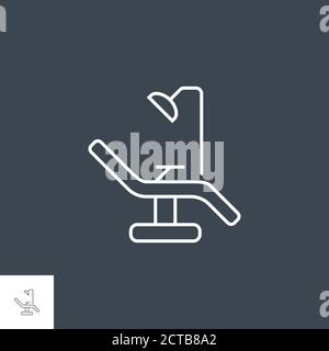 Dental Chair Line Icon Stock Vector