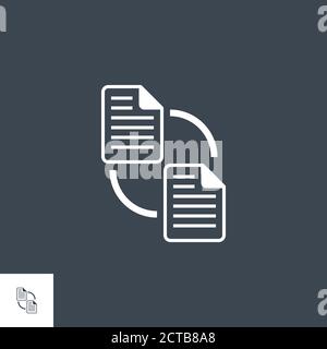 File Exchange related vector glyph icon. Stock Vector
