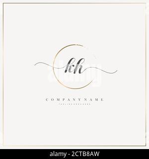 Initial Letter handwriting logo hand drawn template vector, logo for beauty, cosmetics, wedding, fashion and business Stock Vector