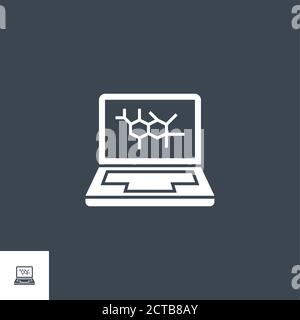 Computer Diagnostic related vector glyph icon. Stock Vector
