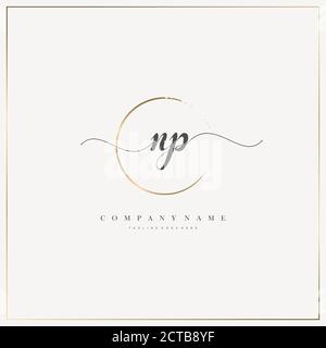 Initial Letter handwriting logo hand drawn template vector, logo for beauty, cosmetics, wedding, fashion and business Stock Vector