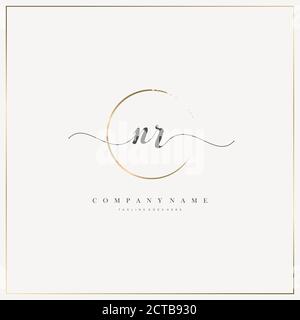 Initial Letter handwriting logo hand drawn template vector, logo for beauty, cosmetics, wedding, fashion and business Stock Vector