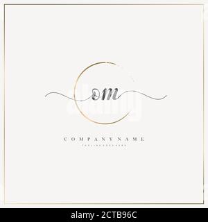 Initial Letter handwriting logo hand drawn template vector, logo for beauty, cosmetics, wedding, fashion and business Stock Vector