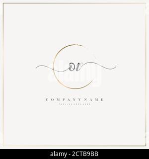 Initial Letter handwriting logo hand drawn template vector, logo for beauty, cosmetics, wedding, fashion and business Stock Vector